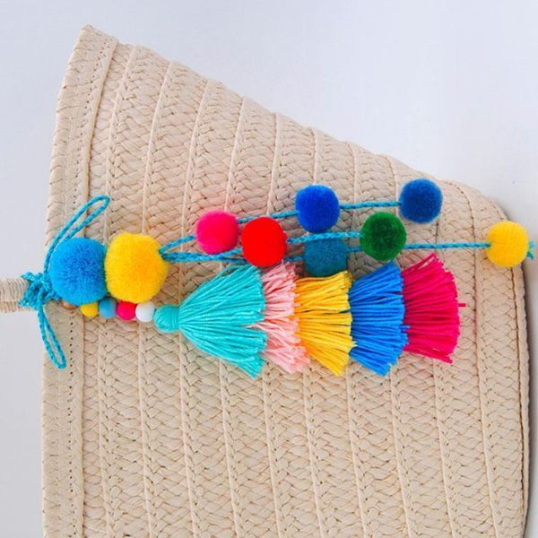 

handmade jewelry keychain pom pom tassels key chain pompom keyring valentines day gift enamel jewelry wholesale qh6006 h wmtspl