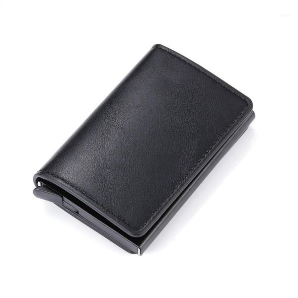 

2020 smart wallet bussiness card holder hasp aluminum metal credit busines mini card wallet dropshipping man women1, Red;black