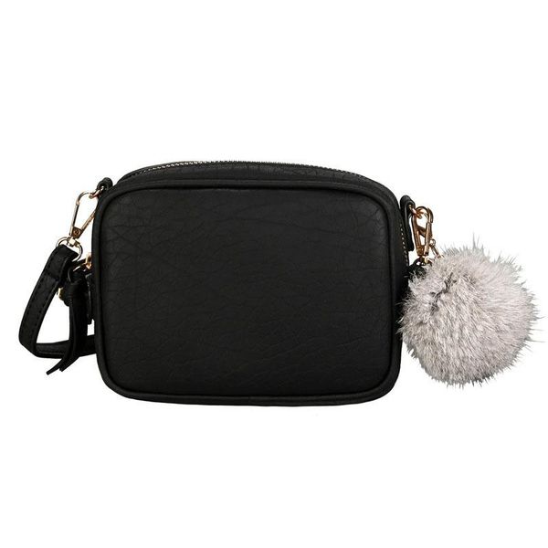 

women messenger bags small pu leather bag female fashion hairball shoulder crossbody bag for women bags lady handbags
