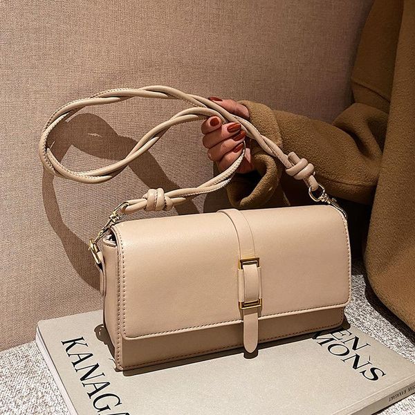 

shoulder bags 2021 fashion underarm tote bag ladies horizontal black messenger women luxury leather handbag small square