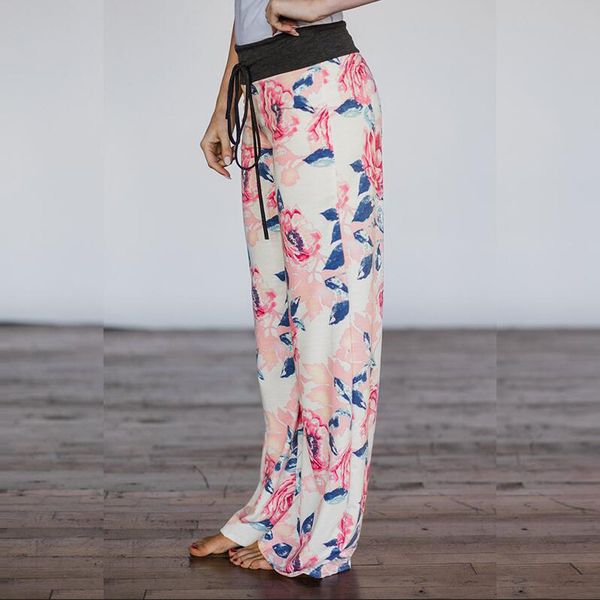 

wholesale 23 color high waist loose casual long pants women trousers casual long sweatpants wide leg ladies sportwear straight pants, White;red