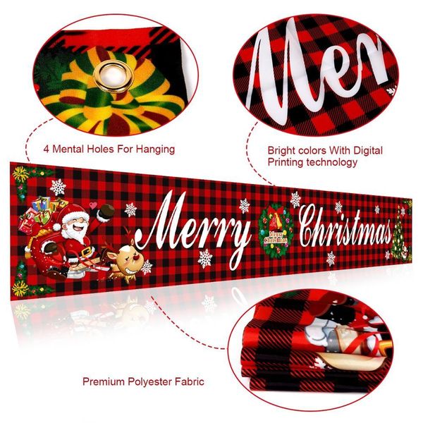 

fengrise санта-клаус открытый баннер с рождеством украшения для дома 2020 рождественские украшения навидад ноэль новый год 2021 wmtuvr xhlig