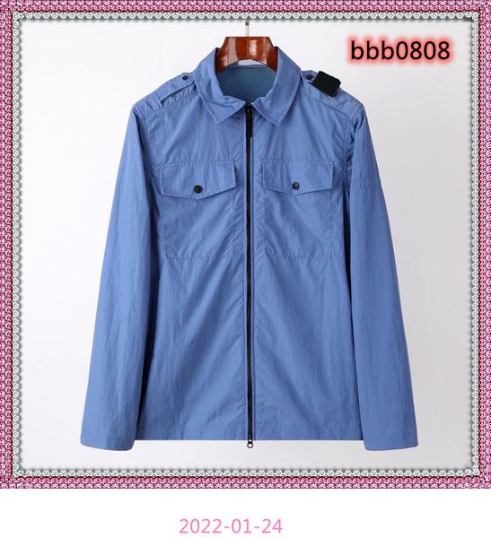 

summer superior quality zipper men's jackets simple solid color couple shirt lapel sports coat epaulet embroidery logo european and ame, Black;brown