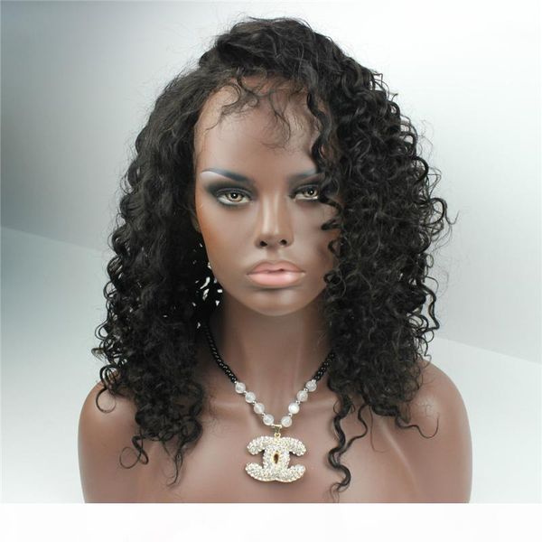 

culy full lace wig virgin brazilian hair curly lace front wig glueless full lace human hair wigs for black women