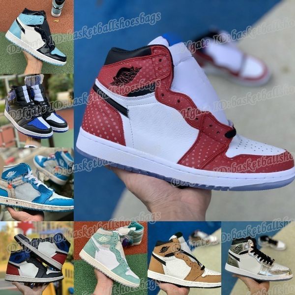

new sell 2019 high 1 og mid x travis scotts basketball shoes turbo green origin story gs banned nrg union retroes 1s unc white blue shoe