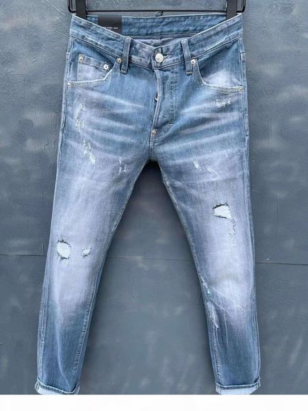 

2019, the new brand fashion european and american summer men's wear jeans are men's casual jeans #9315, Blue