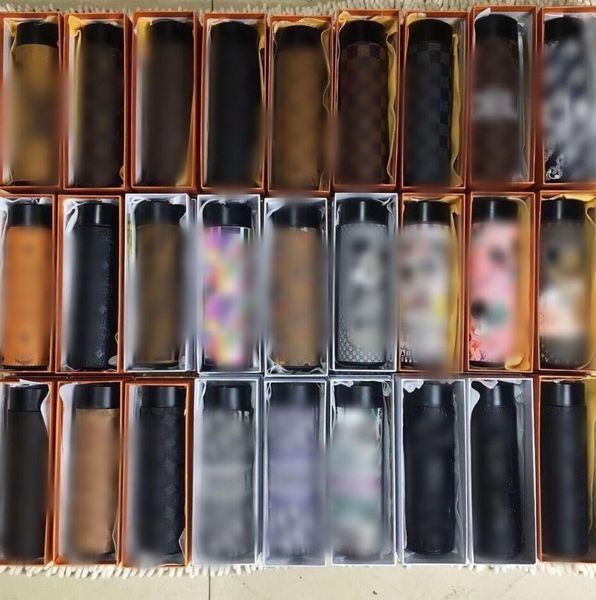 

saling luxury insulated water bottles letter print designer water bottles stainless steel tumblers with box thermos