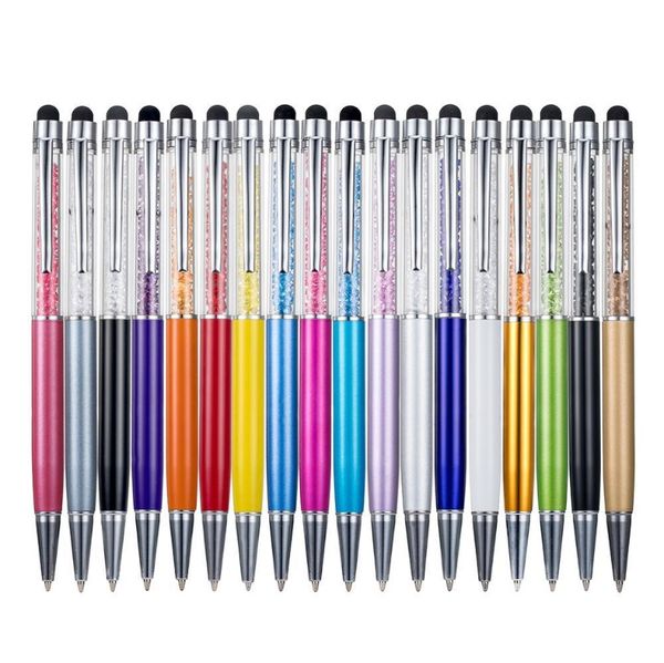 

metallic crystal pen office stationery school supplies pen handwriting capacitance diamond pencil touch s jlldcs xmhyard, Blue;orange