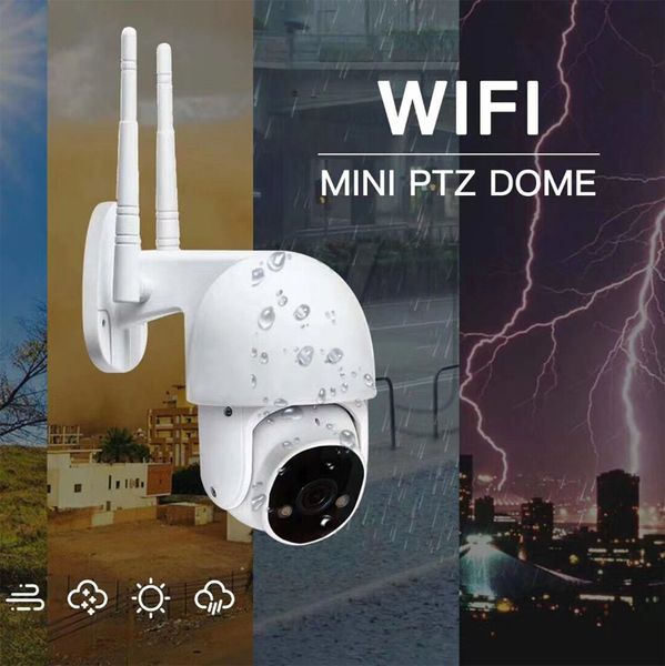 

waterproof outdoor 1080p ip camera wifi camera pzt security dome cctv surveillance camera smart alarm onvif p6slite