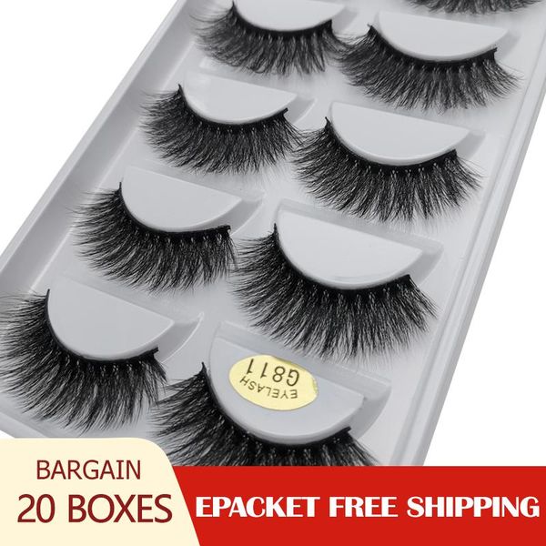 

shidishangpin 100pairs 3d lash fluffy reusable false eyelash natural mink eyelashes dramatic fake lashes for make up maquiagem wmtdla