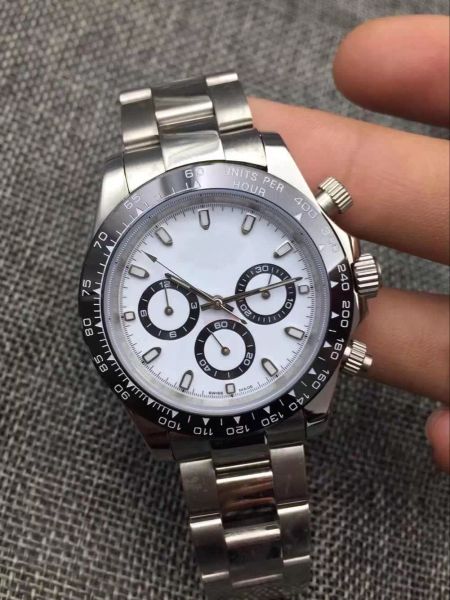 

with original box wristwatches sapphire 40mm 116508 automatic mechanical mens men's watch watches no chronograph white dial, Slivery;brown