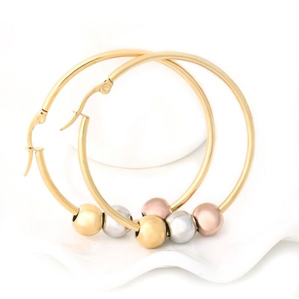 

hoop & huggie (10pcs) vintage fashion earrings fine jewelry unique round bead gold filled for women wedding, Golden;silver