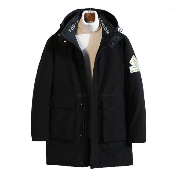 

winter warm parka mens padded jacket plus size 7xl 8xl men fashion hooded thicken clothing male casual coat outwear parkas1, Black