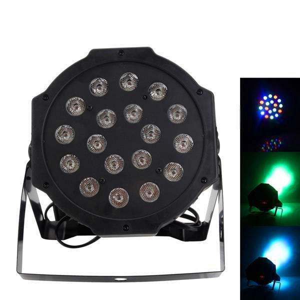 Новый дизайн 24W 18-RGB LED Auto / Voice Control DMX512 Высококачественная мини-светодиодная лампа SED (AC 100-240V) черная * 10 движущихся головных фонарей