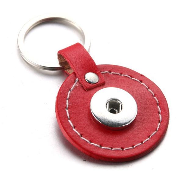 

5 colors round pu leather snap button keychain snap jewelry keyring fit diy 18mm snap button jewelry key chains 2601 q bbyzxs
