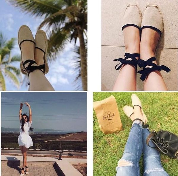 

female nice handmade fishion casual canvas ankle strap cross-tied woven rome style flat sandals fisherman shoes, Black