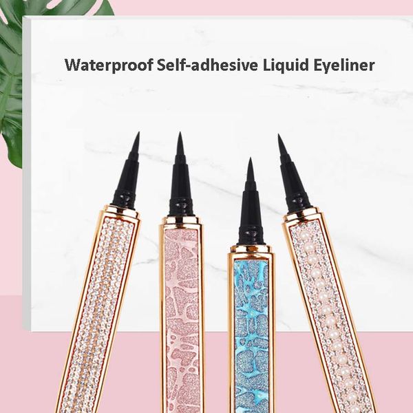 

waterproof self-adhesive black eyeliner for false eyelashes needn't glue to wear lashes strong self adhesive liquid eyeliners makeup