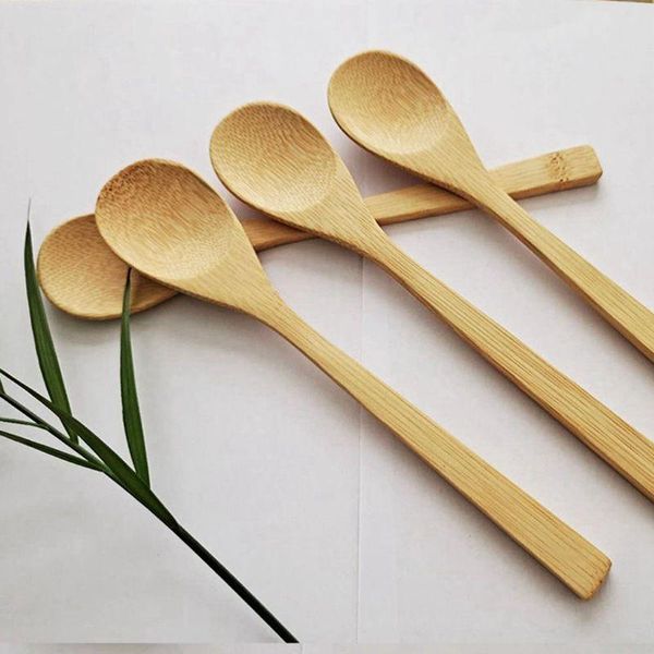 

new matcha scoop bamboo spoon for spice salt sugar appetizer snack ice cream yogurt 7.5 inch, pack of 10