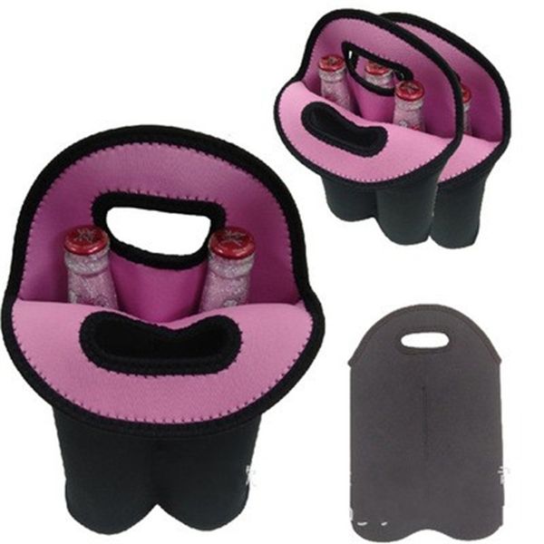 

eco friendly double red wine champagne thermal insulation storage bag rubber neoprene protect cover multi color 8 5om h1