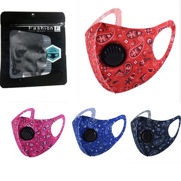 

valve ice silk face washable with breathing summer mask reusable anti-dust pm2.5 protective masks fashion