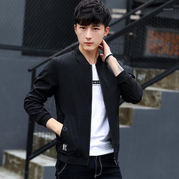 

2020men's jacket spring and autumn simple korean casual fashion home travel coat outerwear overcoat outergarment windbreaker1, Black;brown