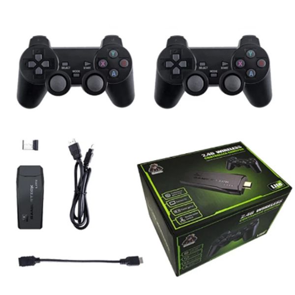 Jogos 4K M8 USB 2.4G Console sem fio Host Nostálgico 3500+ 10000+ clássico stick lite 8 bits mini controlador retrô duplo compatível gamepad