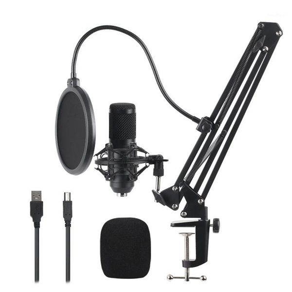 

recording condenser microphone with mount adjustable suspension scissor stand filter for online broadcasting1