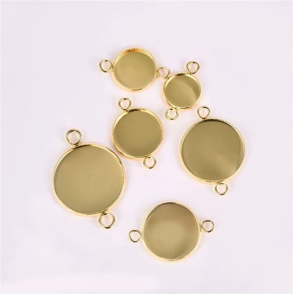

20 шт. cabochon country round 10 12 14 16 18 20 20 25 мм из нержавеющей стали браслет разъем пустого лотка bezel gold beedant base ювелирные, Black