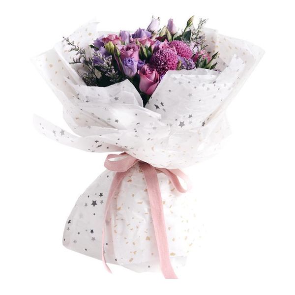 

10sheets/bag 50x66cm printed gift packaging craft tissue paper flower wrapping paper roll wine shirt shoes clothing bbyzqf