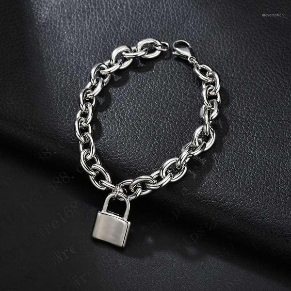 

316l stainless steel bracelets for women lock charm bracelet & bangles wristband pulseira femme 2020 fashion jewelry accesories1, Golden;silver