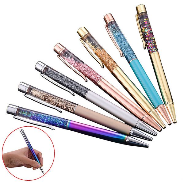 

promotion wholesale different colors crystal diamond ballpoint pen roller ball pens for writing christmas gift 0479