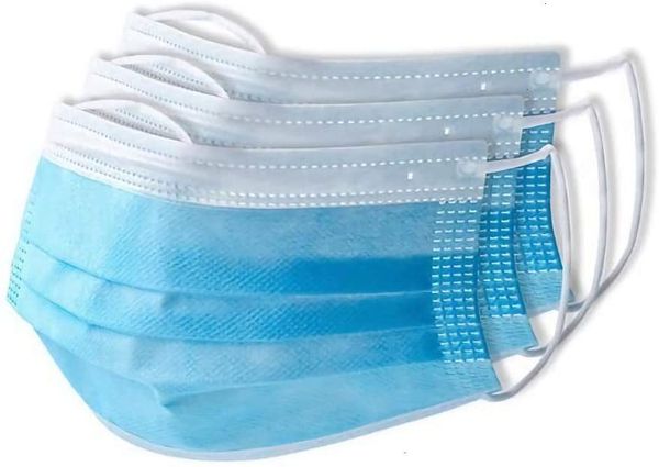 

face protected disposable mask, 3-ply health non-woven masks (blue-10pcs