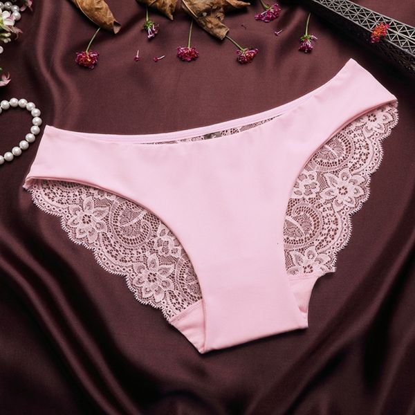 

women underwear lace panties seamless cotton bottom file milk silk female low waist briefs 2020, Black;white