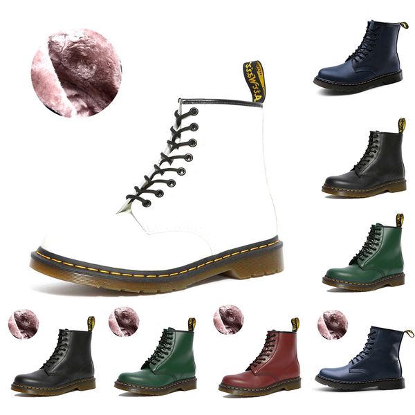 

fashion dr martin 2976 men women boot black white green blue red martins boots suede leather cool outdoor winter platform shoes size 36-44