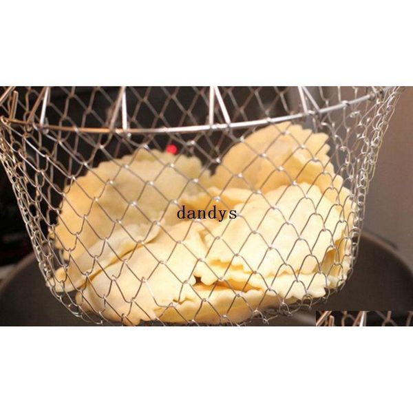 

foldable steam rinse strain fry chef basket strainer net kitchen co jllvsn comb2010