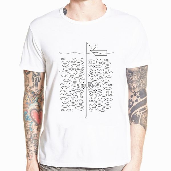 

fishinger short sleeve o neck novelty fisherman fish print fashion hip hop streetwear tees sport hooded sweatshirt hoodie men t shirt