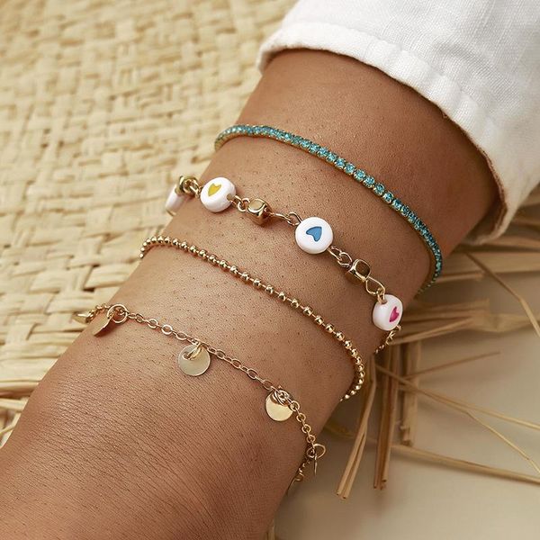 

bluestar bohemian rhinestone charm bracelets for vsco girls handmade chain beads strand bracelets jewelry gifts 2020 accessories, Black