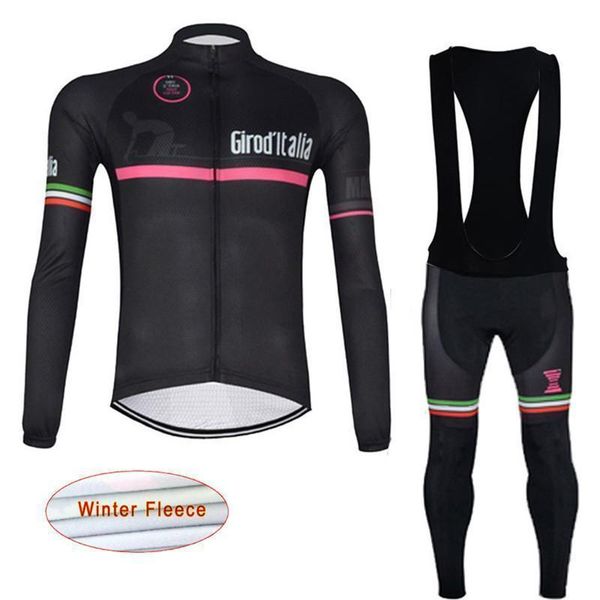 

2020 tour de italy team cycling jersey winter thermal fleece bib pants sets sportswear quick dry mtb bicycle clothing outdoo ropa ciclis, Gray