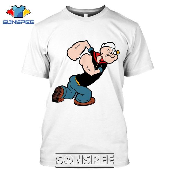 

popeye cartoon gym 3d print shirts oversized aesthetic anime men clothing