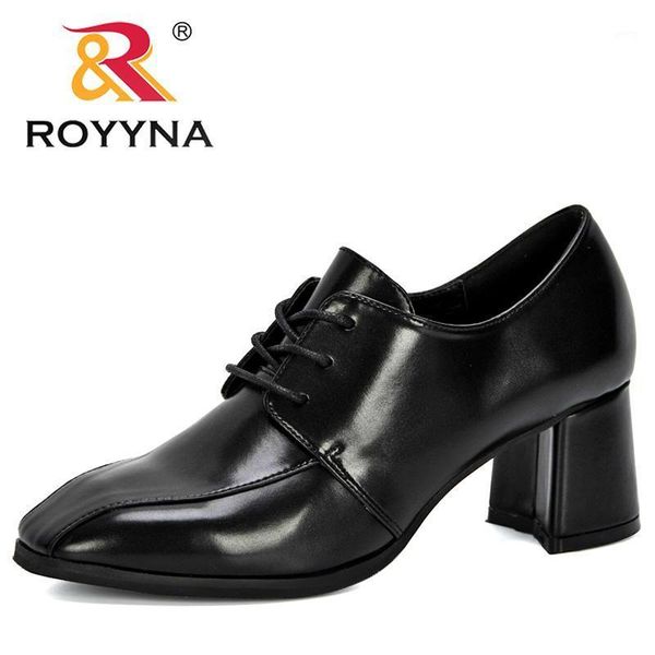 

royyna 2021 new designers round toe pumps woman lace up dress shoes women microfiber footwear zapatos mujer ladies boat shoes1, Black