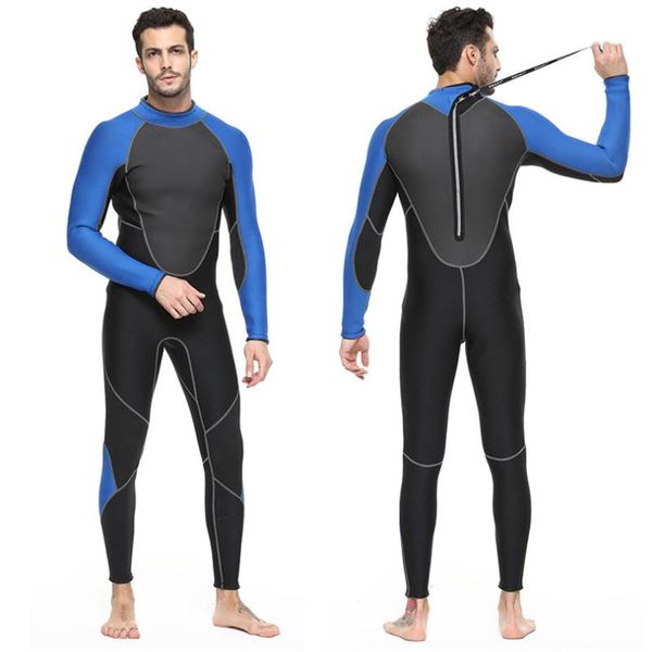 

men 3mm neoprene diving suit warm keeping patchwork soft wetsuit rash guards swimwear long sleeve spearfishing snorkeling