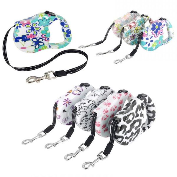 

3m / 5m автоматический выдвижной собак поводки пояс puppy pet walking нейлон тяговый канат для малых собак кошки тяговые канатные зоотоваров