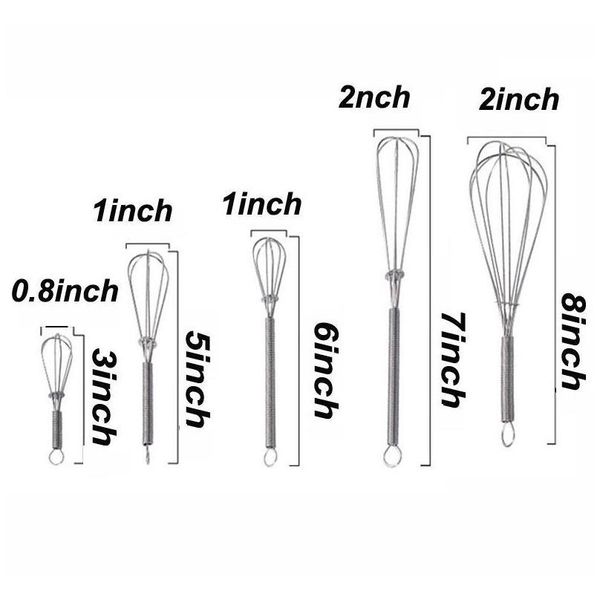 

3/5/6/7/8 inch kitchen egg frother milk beater blender stainless steel whisky mixer egg beater kitchen stiring too jllpkm lottery2010