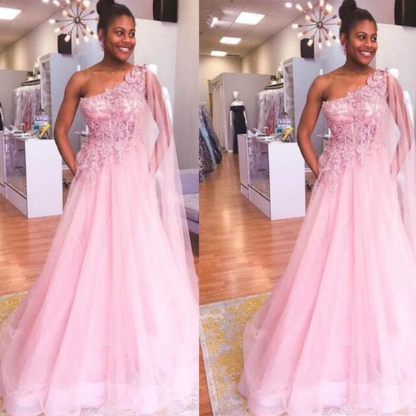 

elegant formal one-shoulder evening dresses prom dresses, Black