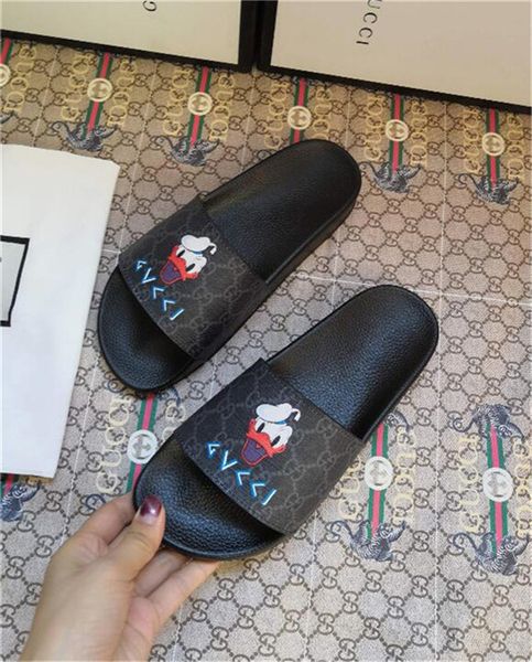 

2020 горячие продажи слайды летний пляж крытый плоские g сандалсф тапочки дом флайпы с шипаком сандал с коробкой # 668, Black