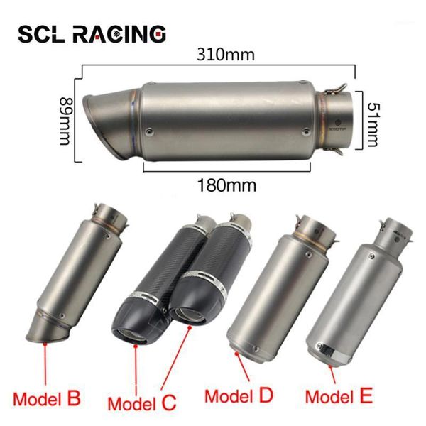 

exhaust pipe alconstar 51mm motorcycle muffler sc gp mufflers carbon fiber for z1000 z750 z800 ninja2501