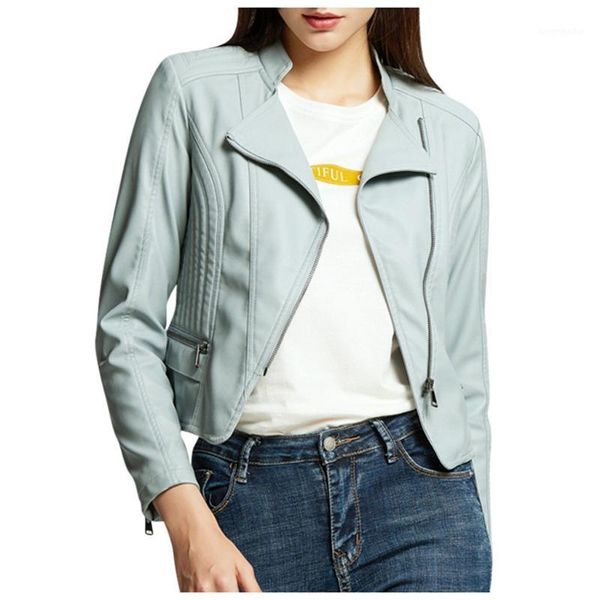 

2020 winter & spring women jacket warm women short coat leather jacket parka zipper overcoat outwear female outwear1, Black;brown