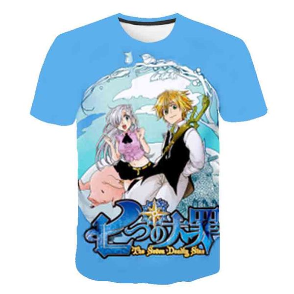 

cool men seven deadly sins japanese anime nanatsu no taizai comfortable camiseta 3d print shirts harajuku hippie harajuku men clothing