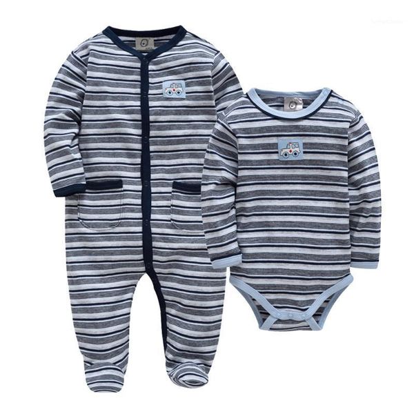 

jumpsuits brand fall winter born baby clothes cotton striped cartoon print boy jumpsuit long sleeve ropa de clothing set1, Blue