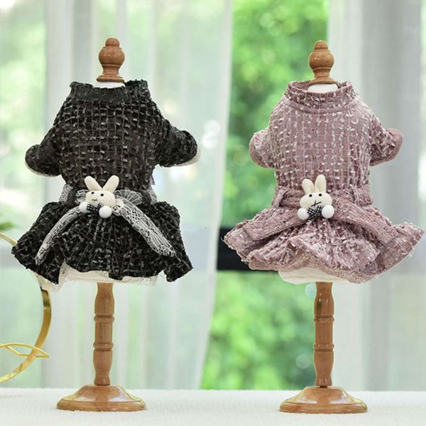 

new golden crown baby dog clothing fashion brand teddy bear bomei small puppy pet princs skirt autumn winter drs